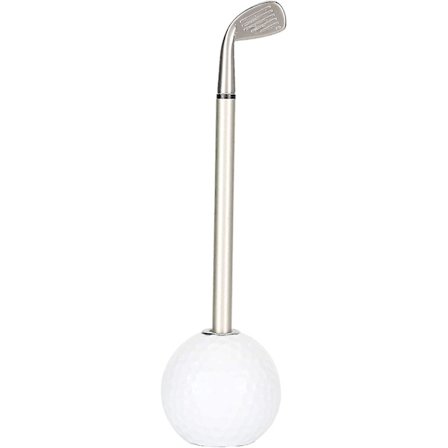 Skrivebords Golf Penneholder Med Golfpenn Golf Nyhet Gave Tur Souvenir (1 stk, hvit