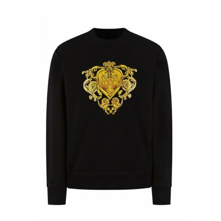 Versace Jeans Couture Baroque logo adjusted sweatshirt Sort, Herre