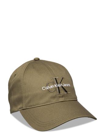 Monogram Cap Embro Accessories Headwear Caps Khaki Green Calvin Klein