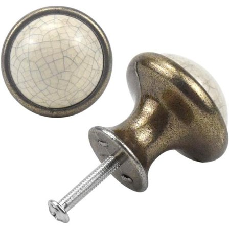 1 stk Keramisk Dørhåndtak for Skuff, 33MM Runde Skuffknotter, Vintage