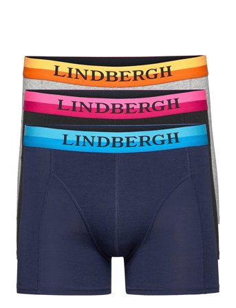 Neon Waistband Bamboo Boxers 3-Pack Blue Lindbergh
