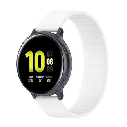 Garmin Venu 2S/VivoMove 3S/VivoActive 4S/Fossil etc. Klockarmband i silikon - Vit