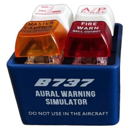 Liten Flygplanscockpit Nyckelring EGPWS Varslingslyd Simulator Morsom Gave for Flyentusiaster Piloter