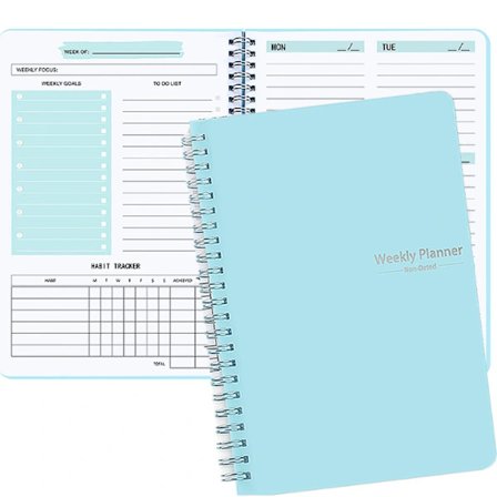 Ugeplanlæggere, Udateret A5 Planlægger, Daglig Planlægger To-Do Liste Dagbog, Ugentlige Målsætninger Planlægger med Vanetracker 52 Ugers Planlægning b