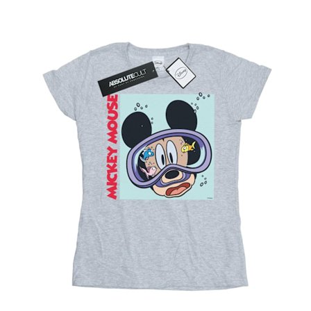 Disney Dam/Kvinnor Mickey Mouse Under Water Bomull T-shirt S