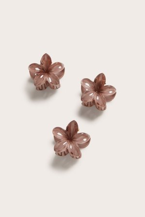 Kappahl | 3-pk. blomsterklype Rosa ONE SIZE | Rosa