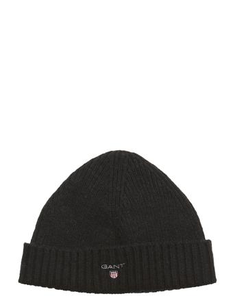 Unisex. Wool Lined Beanie Black GANT