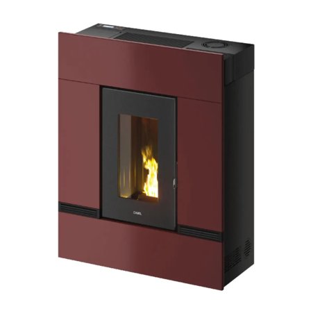Stufa a pellet Cadel Mithos Plus 12 PS 12 kW ad aria canalizzata - WiFi Rosso