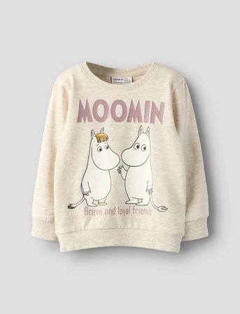 name it Nmnsloli Moomin Sweat Bru Vde - Cream - 98