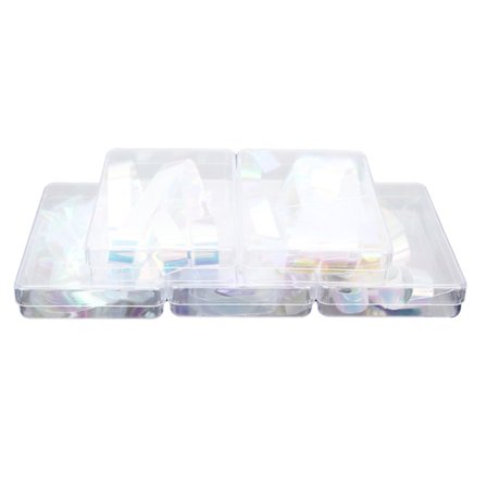 5 Laatikkoa Kynsilakkavärisiä Sellofaani-Kynsilaseja Paperi-Folio Tarroja DIY-Koristeluun