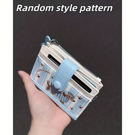 Ny stilfuld gravhund møntpung, højkvalitets moderigtig kortholder, bærbar opbevaring, en sød pung til .