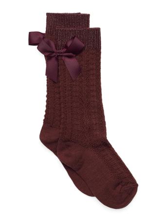 Annie Bow Knee Socks Socks & Tights Socks Liila Mp Denmark