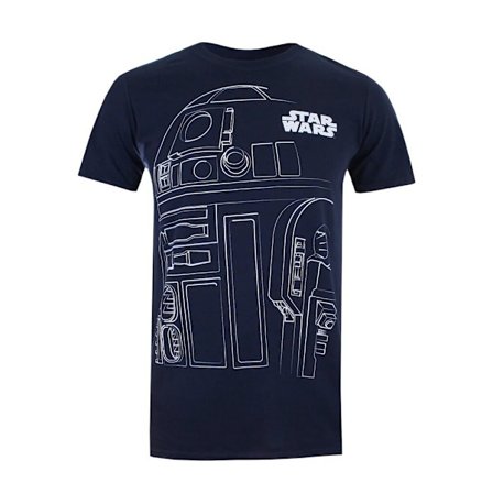 Star Wars T-shirt R2-D2 för män XL Marinblå/Vit