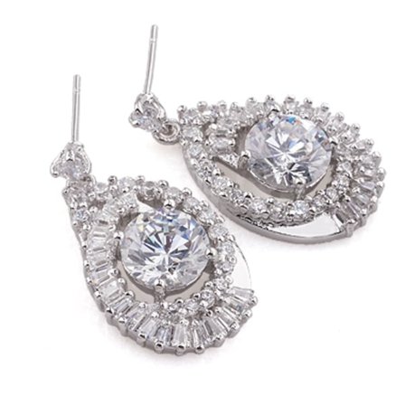 18 karaatin kullatut CZ-korvakorut