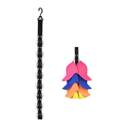 Hängande kepsorganisatör för garderob, 16 kepsställ för basebollkepsar, kepsförvaring med krok för garderob - Håller hattar renare än ett hattställ