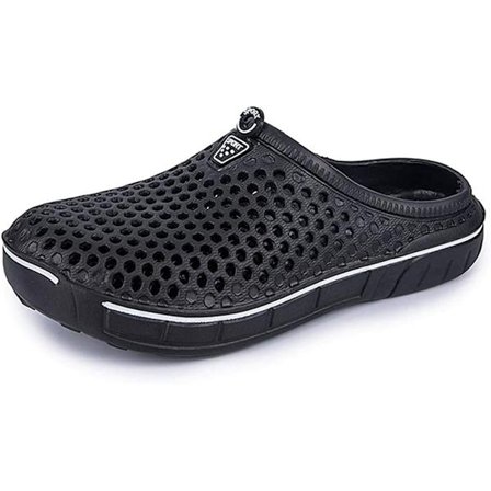 Träskor för män för män Leggy Mules Skor (den svarta 45EU )