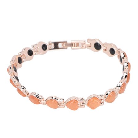 Titanium Stål Magnet Armbånd Kvinder Moderigtigt Udsøgt Magnetisk Terapi Armbånd Gave til SlankningOrangeYMMR)