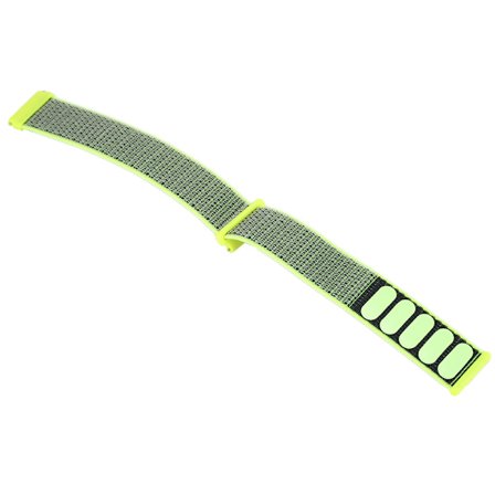 22mm nailonkangaslenkki säädettävällä koolla, vaihdettava ranneke Amazfit GTR -kelloon, fluoresoiva vihreä
