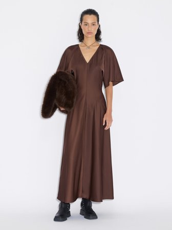 Holzweiler - Rakel Midi Dress - Brown - Womens - 32