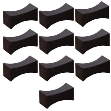 10 stk spisepinneholdere i matt rustfritt stål