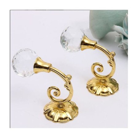 Metall Krystall Glass Gardinfikser Vegg Vindu Gardin Festemiddel Ho