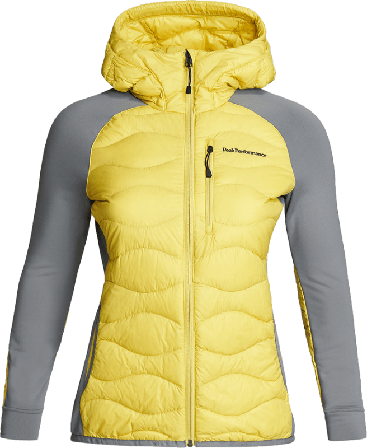 Peak Performance Women's Helium Down Hybrid Hood Women middle-layer down jackets Yellow S