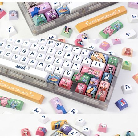 123 näppäintä PBT XDA -materiaalia korkea pallohattu, alkuperäinen korkea lämpösublimaatio