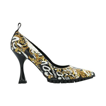 Versace Jeans Couture Patterned stiletto pumps svart, Dam, Dam, Storlek: 40 EU