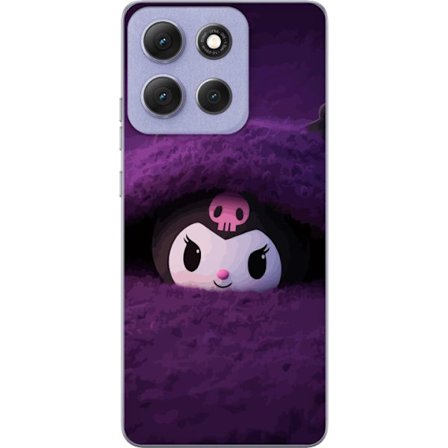 Kompatibel Mobilcover til Motorola Moto G86 Power Kuromi i et lilla luftigt miljø med en mystisk kawaii-design.