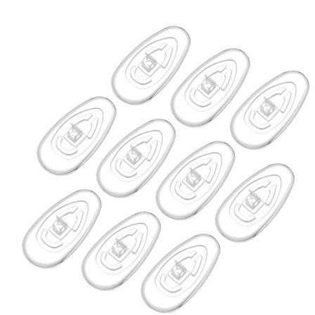 Silikoniset Nenätyynyt Silmälaseihin, Sopivat Metalli- ja Muovikehyksiin, Kapeneva Soikea Ruuvikiinnitteinen Vaihto-osa, Pehmeät ja Liukumattomat 