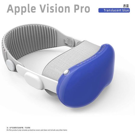 Gjennomsiktig deksel for Vision Pro, beskyttelsesdeksel for Vision Pro VR-hodesett, gjennomsiktig TPU-beskyttelse for Apple Vision Pro-støtfangere