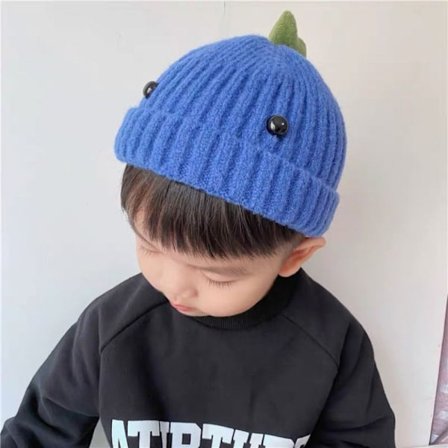 Baby strikket lue for barn Beanie Cap ROYAL BLUE