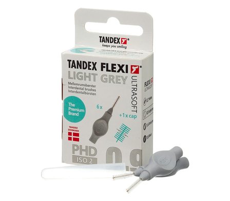 Tandex FLEXI Mellemrumsbørste Light Grey, Medicin & Pleje, Mund & Tandpleje, Tandstikker