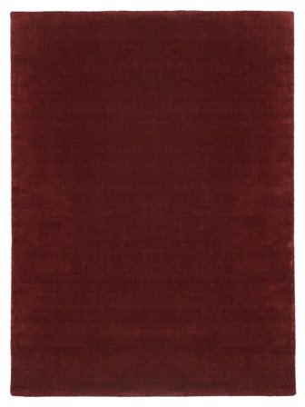 Handloom Premium 300X400 Large Dark Red Plain (Single Colored) Wool Rug