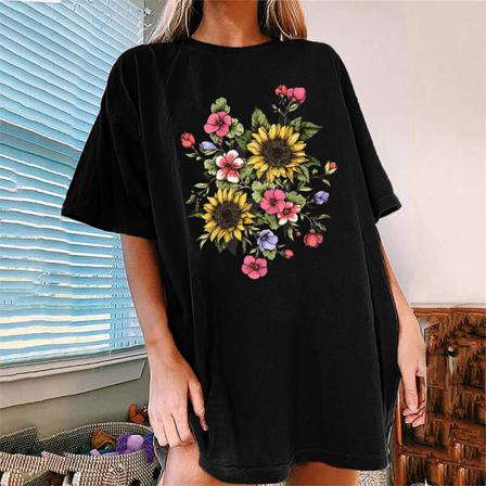 Kortärmad T-shirt För Kvinnor, Boho T-shirt