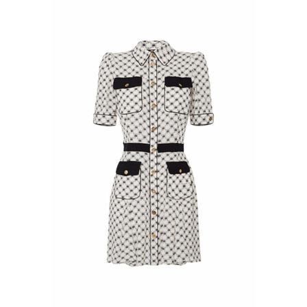 Elisabetta Franchi Shirt Kjole With Contrasting Pockets Hvid, Dame