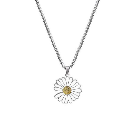 N Naiset Söpö Pieni Daisy Kaulakoru Titaaniteräs/ Miehet Hip Hop Kamomilla