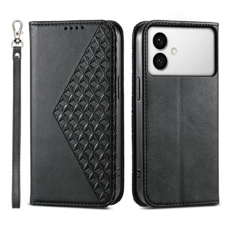 Samsung Galaxy S26 Edge Plånboksfodral Konstläder - Svart