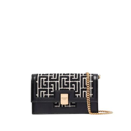 Balmain, Shoulder Bag Xn 1Kd 649Tjgh Zwart, Dames, Maat:ONE Size,polyester