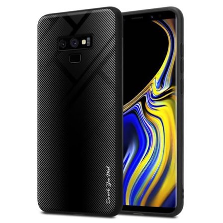 Fodral till Samsung Galaxy NOTE 9 Skal i SVART OPAL Fodral Skydd i härdat glas och TPU silikon