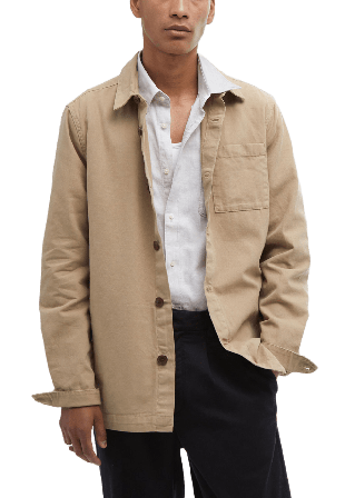Barbour Washed Overshirt Kavajer Herr Grå XXL