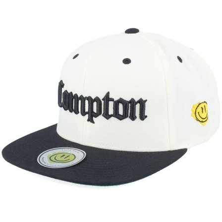Lucid Smile - Svart snapback Keps - Compton 3d Script Natural/Black Snapback @ Hatstore