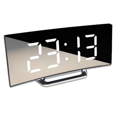 7 Tums Digital Väckarklocka Böjd Dimbar Led Elektroniskt Nummer