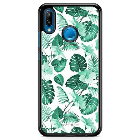 Bjornberry Skal Huawei P20 Lite - Blommor Turkos