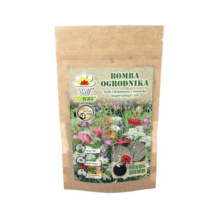 Gardener's Bomb frøblanding - Nem plantning med blomster- og ur