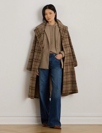 Lauren Ralph Lauren Double-Breasted Wool-Blend Twill Blazer - Brown - 36