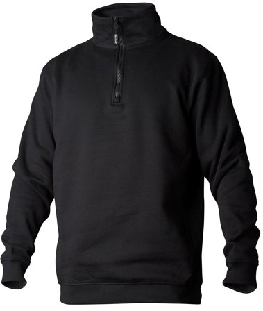 Top Swede 149 Tröja svart, kort dragkedja L, Kläder