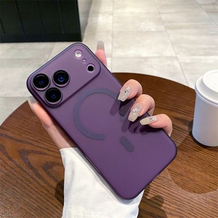 Magnetisk telefoncover, kompatibelt med iPhone Air trådløs opladning, hårdt bagcover egnet til iPhone 17 Pro Max.