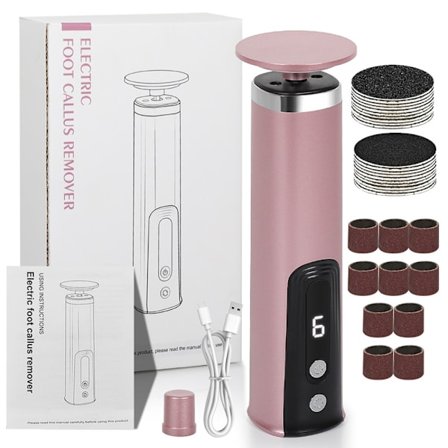 Elektrisk fotfil for hard hud, profesjonell fotscrub for hard, tørr, død og sprukken hud