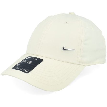 Nike - Beige unconstructed Keps - Dri-fit Club Cap Metal Swoosh Khaki/Sail Dad Cap @ Hatstore